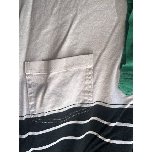 Lyle And Scott Polo Shirt Vintage Mens Medium Color block 3 Button Casuals Retro - Picture 2 of 6